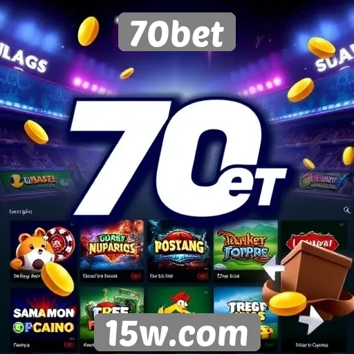 Variedade de jogos disponíveis na plataforma 70bet